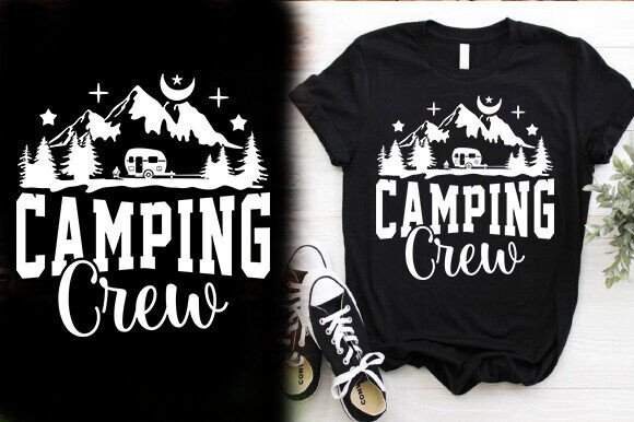 CAMPING CREW VECTOR TSHIRT DESIGN Review