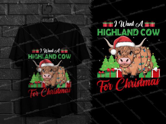 I Want a Highland Cow for Christmas Gift